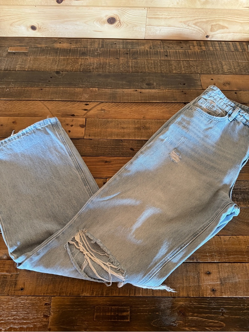 Altar'd State Light Blue Distressed Boyfriend Jeans